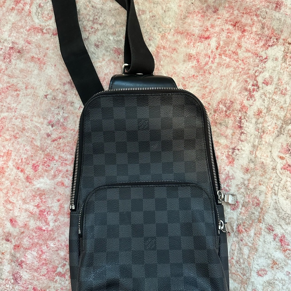 Louis Vuitton  Black Men's Sling Bag